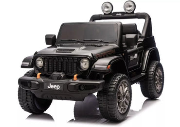 Jeep Rubicon 4×4 DK‑JWR556 – 24V, 4×200W, juodas elektromobilis vaikams