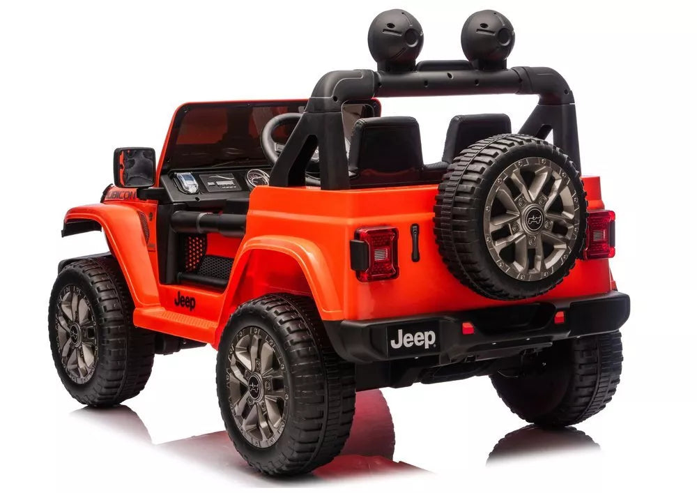 Jeep Rubicon 4×4 DK‑JWR556 – 24V, 4×200W, oranžinis elektromobilis vaikams