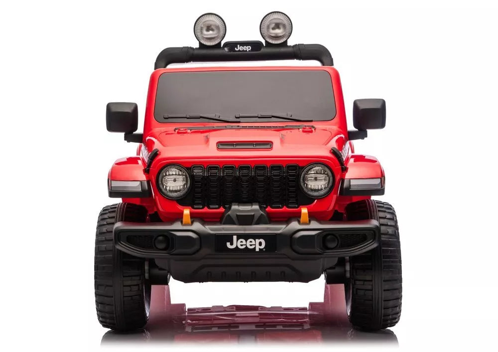 Jeep Rubicon 4×4 DK‑JWR556 – 24V, 4×200W, raudonas elektromobilis vaikams