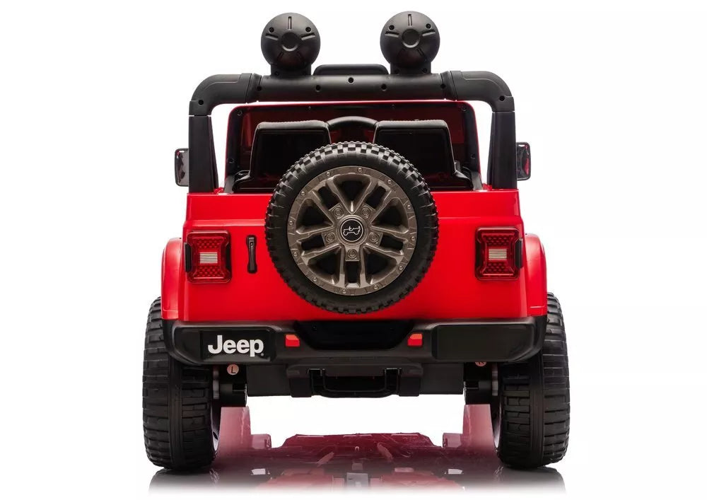 Jeep Rubicon 4×4 DK‑JWR556 – 24V, 4×200W, raudonas elektromobilis vaikams