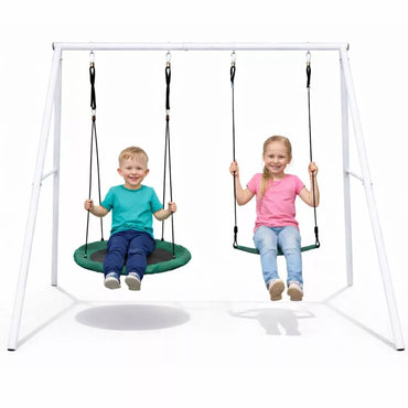 Sodo supynės su rėmu – gandro lizdas 80 cm + klasikinė sėdynė