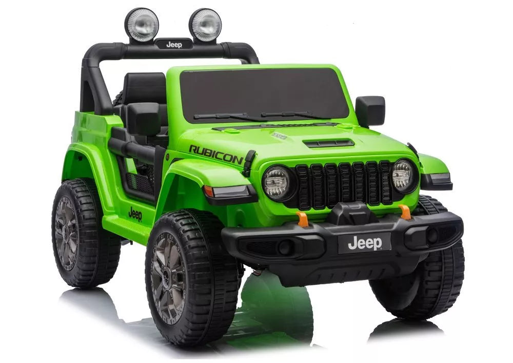Jeep Rubicon 4×4 DK‑JWR556 – 24V, 4×200W, žalias elektromobilis vaikams