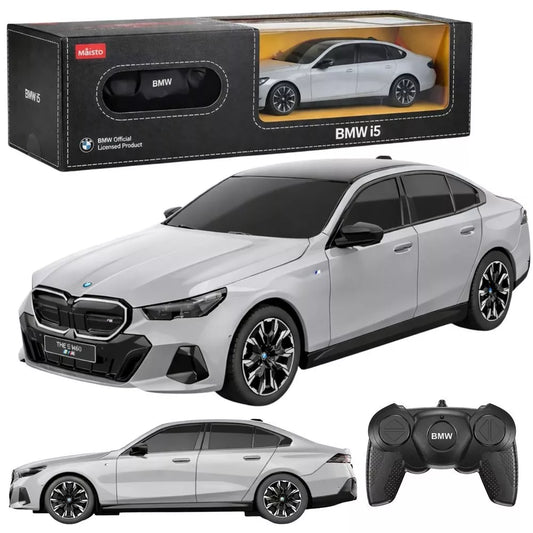 BMW i5 RASTAR 1:24 – pilkas nuotoliniu būdu valdomas elektromobilis