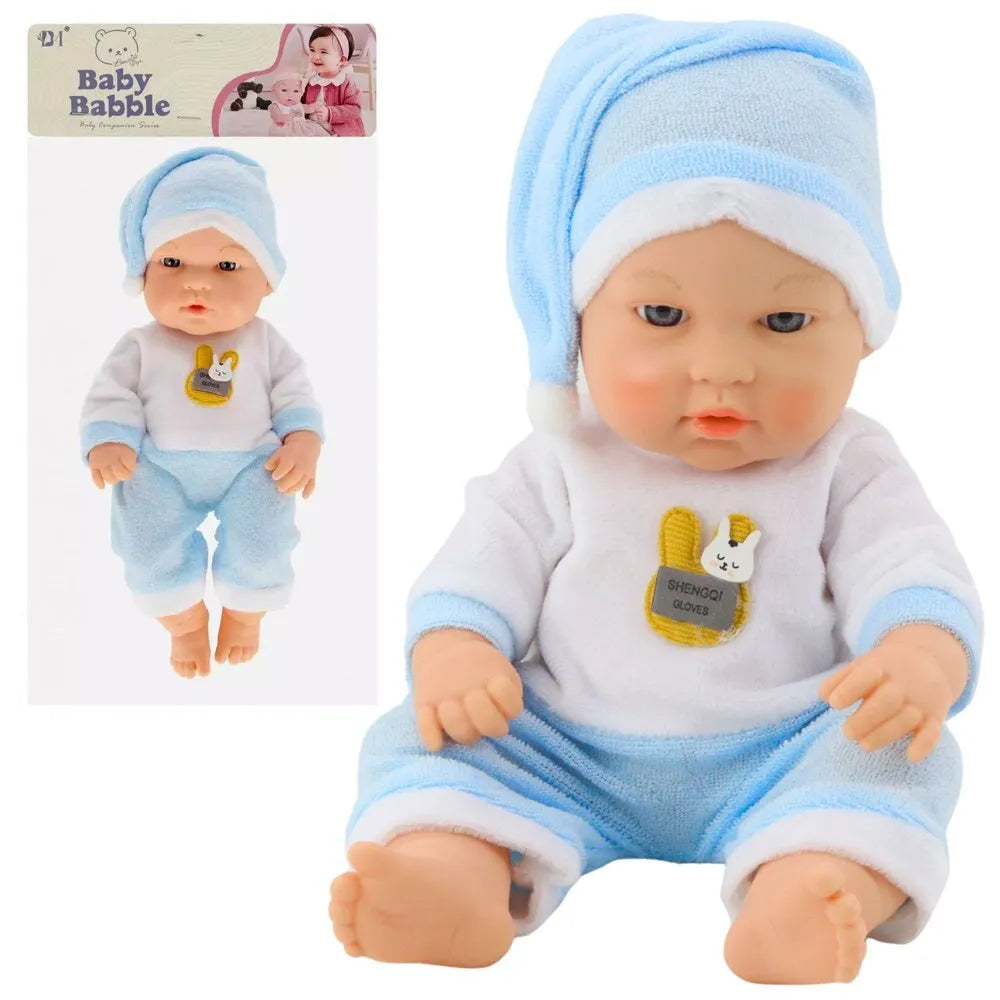 30 cm kūdikio lėlė mėlyna pižama