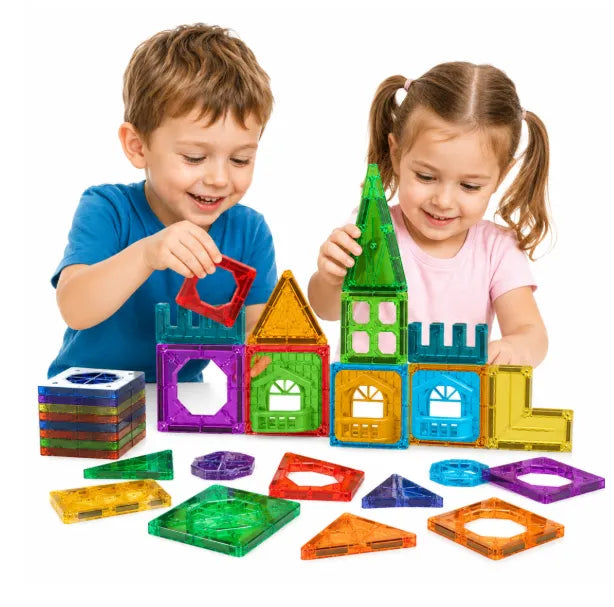 30 magnetinių 3D kaladėlių rinkinys vaikams
