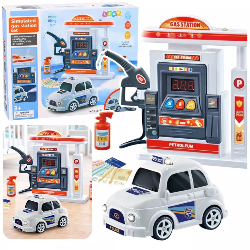 Interaktyvi degalinė su automobiliu