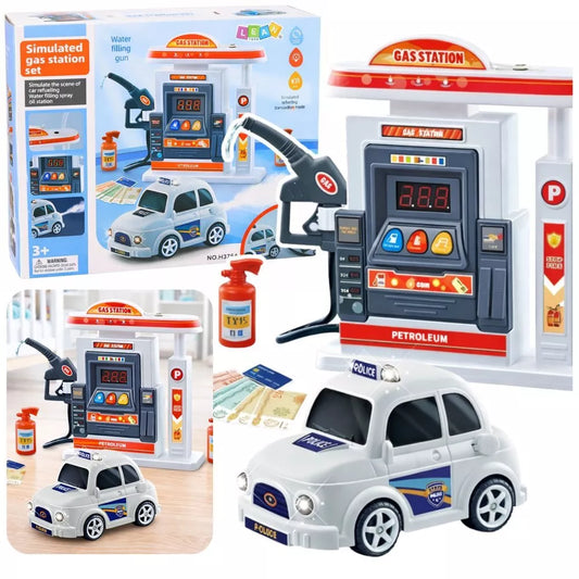 Interaktyvi degalinė su automobiliu