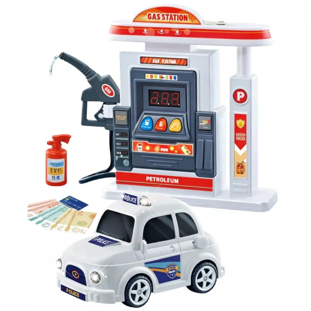 Interaktyvi degalinė su automobiliu