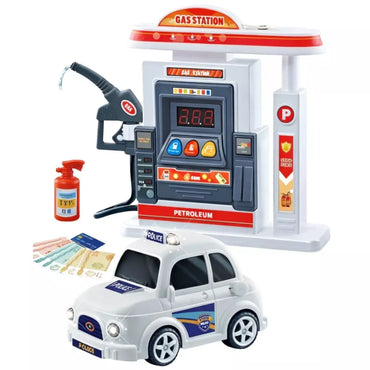Interaktyvi degalinė su automobiliu