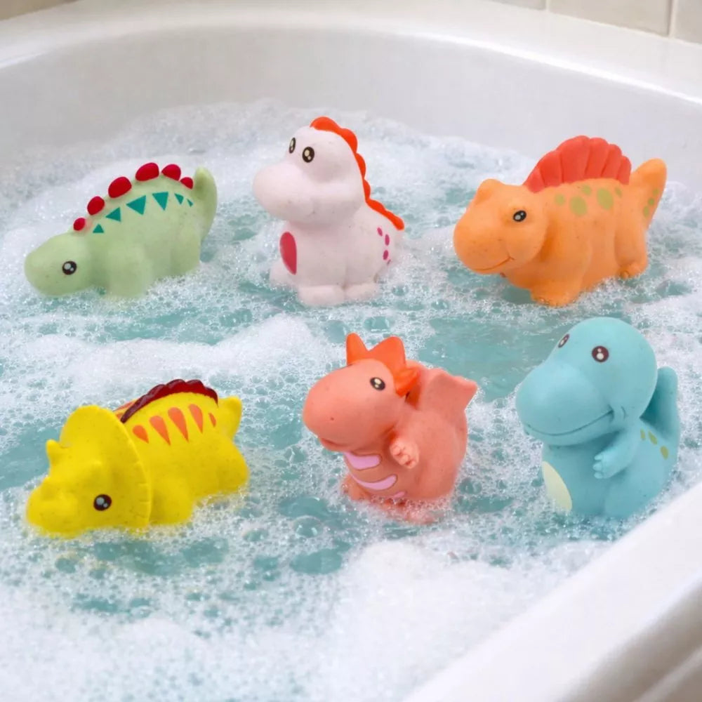 Edukaciniai dinozaurų maudynių žaislai – 6 vnt.