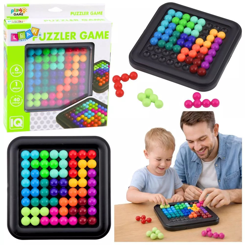 Loginis galvosūkis „IQ Puzzle“ su spalvotais kamuoliukais