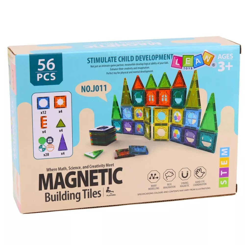 Magnetinių blokelių konstruktorius 56 detalės