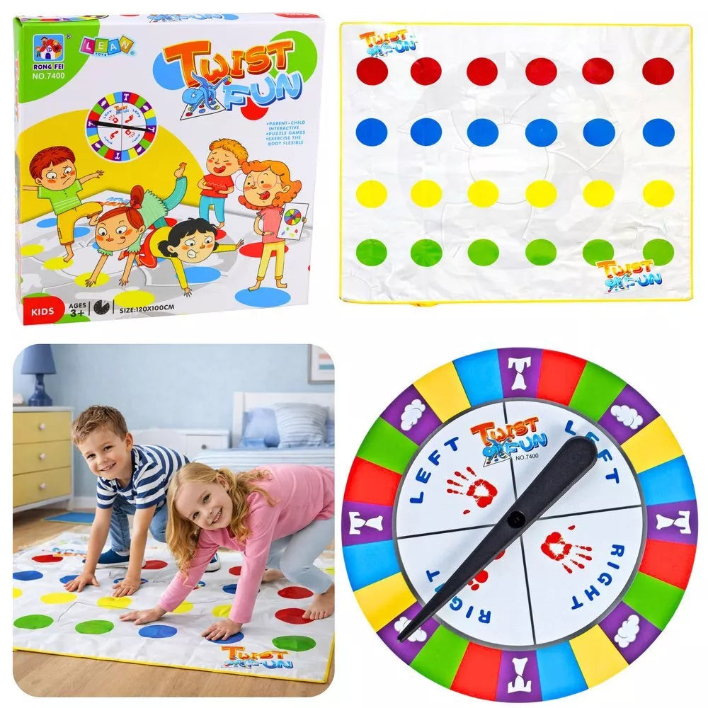 Twist Fun šeimos žaidimų kilimėlis – vikrumo ir judesio žaidimas