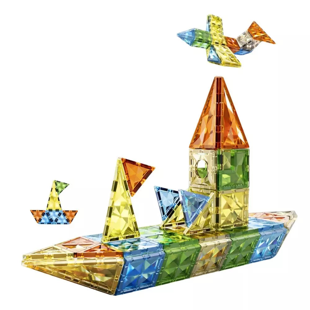 78 dalių magnetinis konstruktorius – figūros ir formos