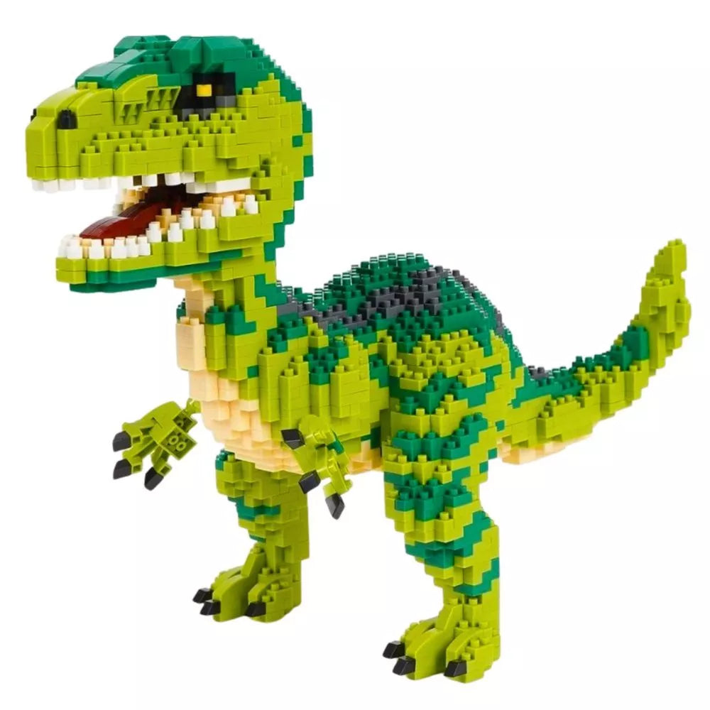 Velociraptoriaus dinozauro konstruktorius – 1457 detalių 3D modelis