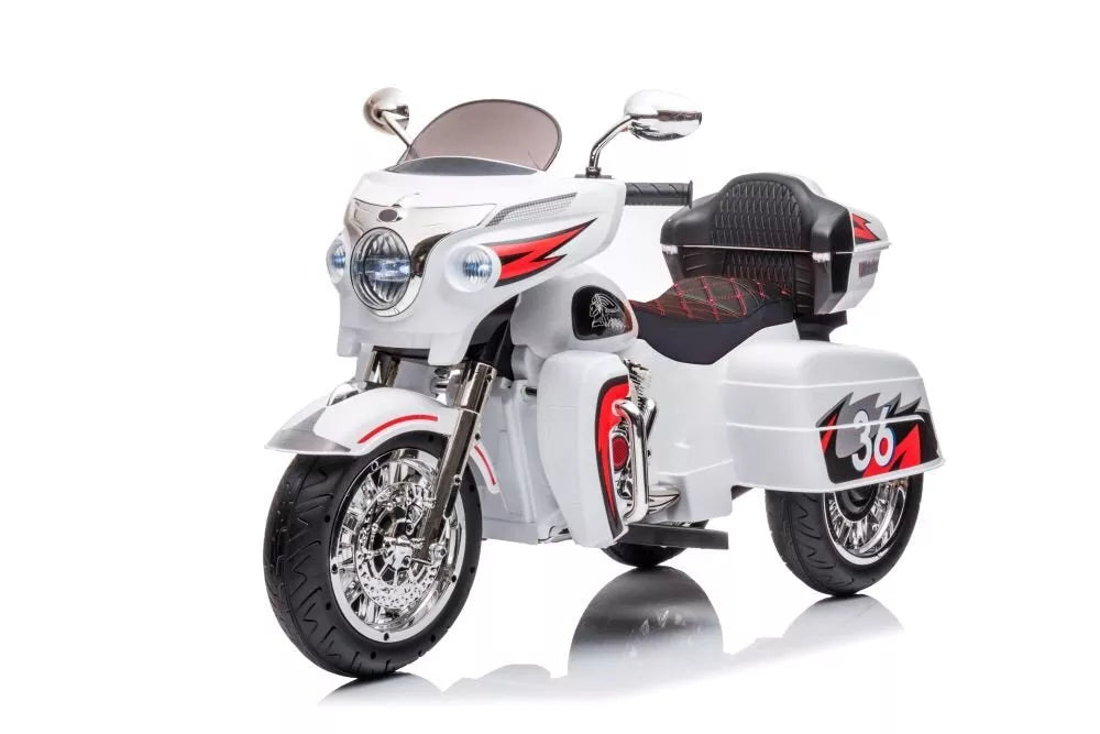 Goldwing triračio elektrinio motociklo vaikiškas modelis – baltas