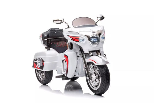 Goldwing triračio elektrinio motociklo vaikiškas modelis – baltas