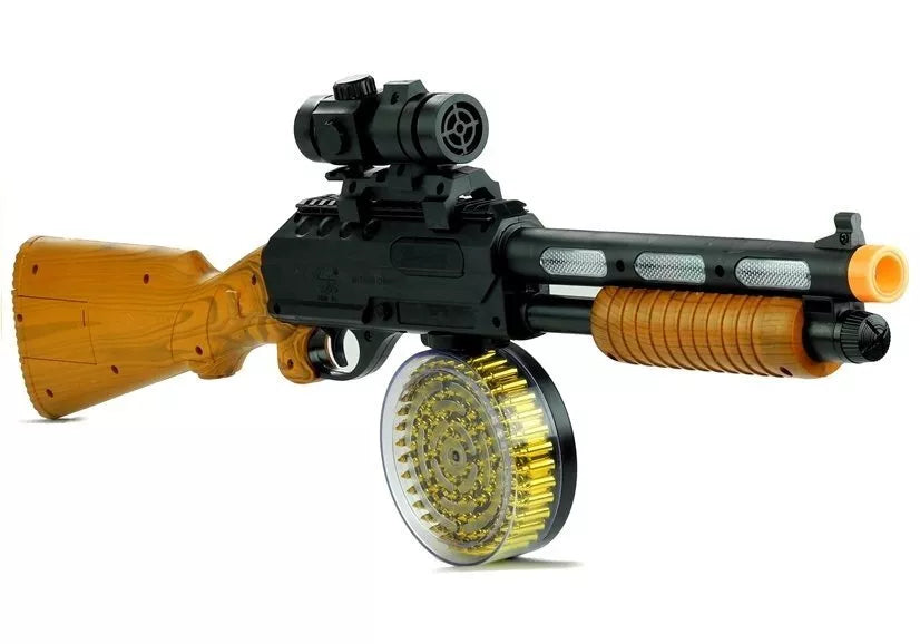 Žaislinis automatas AK 868‑1 – su šviesomis, garsais ir taikikliu, 60 cm
