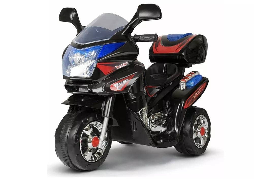 Juodas vaikiškas elektrinis motociklas HC8051