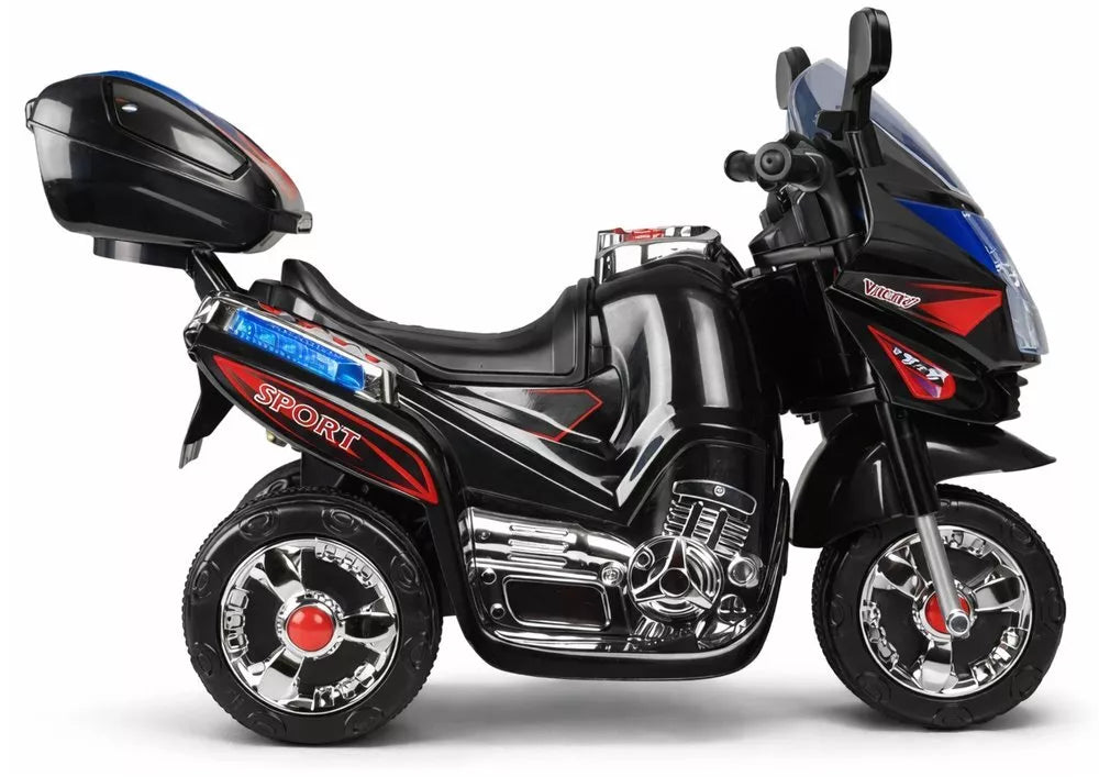 Juodas vaikiškas elektrinis motociklas HC8051