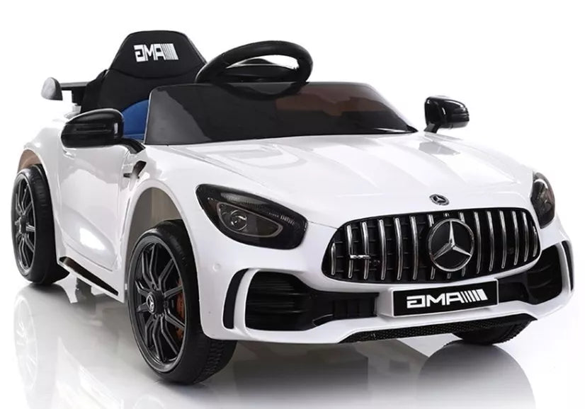 Elektrinis vaikiškas automobilis Mercedes GTR – baltas