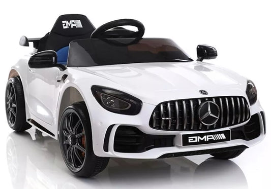 Elektrinis vaikiškas automobilis Mercedes GTR – baltas