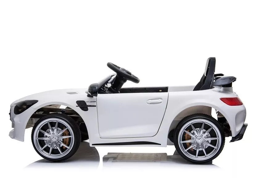Elektrinis vaikiškas automobilis Mercedes GTR – baltas