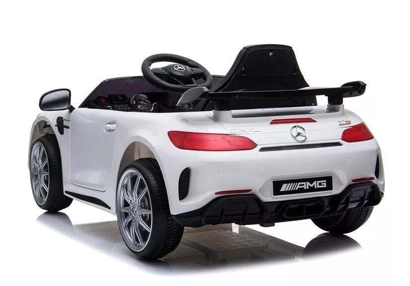 Elektrinis vaikiškas automobilis Mercedes GTR – baltas