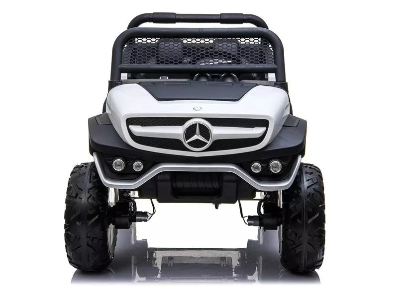 Akumuliatorinis automobilis vaikams Mercedes Unimog 4×4 – baltas