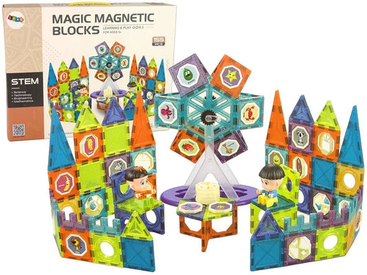 3D magnetinės kaladėlės – 155 detalės
