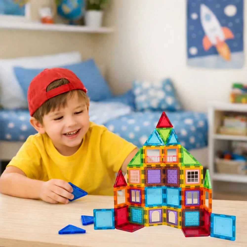 3D magnetinės kaladėlės – 45 el.
