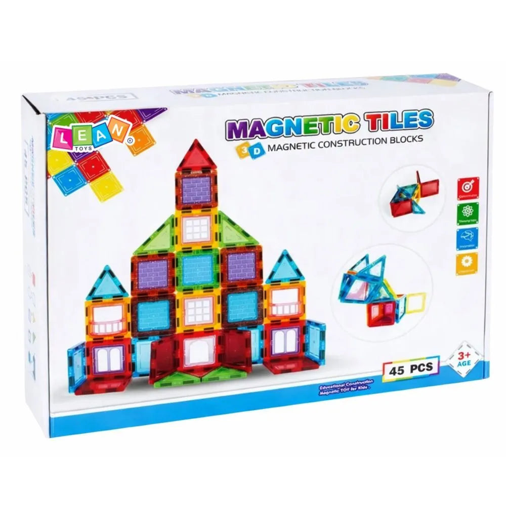 3D magnetinės kaladėlės – 45 el.