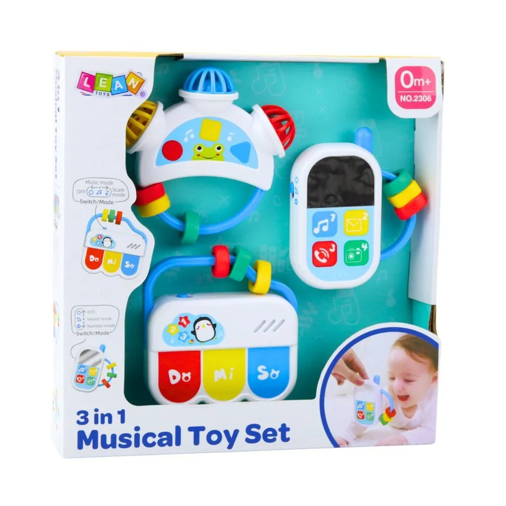 3in1 muzikinis žaislų rinkinys mažyliams