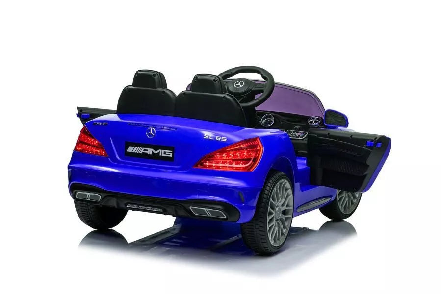 Elektrinis vaikiškas automobilis Mercedes SL65 S (mėlynas, lakuotas, su LCD ekranu)