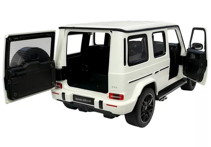 Mercedes G63 RASTAR 1:14 – baltas nuotolinio valdymo bekelės automobilis (2.4G)