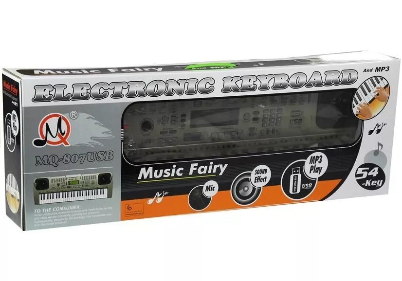 MQ807 muzikinis pianinas su mikrofonu