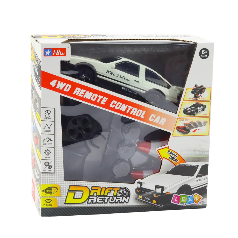 4WD baltas RC drift automobilis
