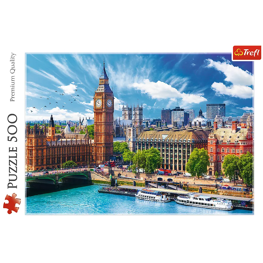 500 detalių dėlionė „Saulėtas Londonas“