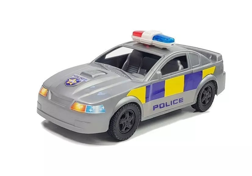 Policijos specialiųjų tarnybų rinkinys – sraigtasparnis, automobilis ir motociklas su šviesomis ir garsais