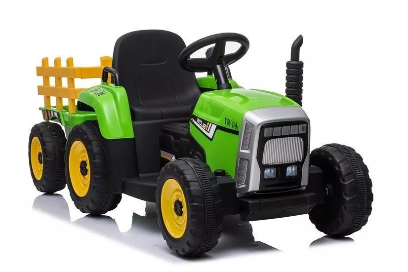XMX611 elektrinis važiuojamasis traktorius, žalias