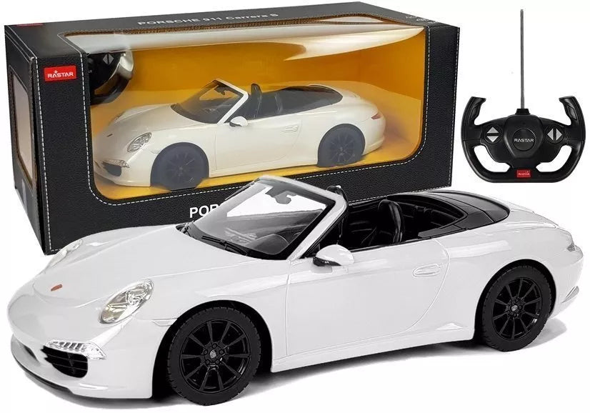Porsche 911 Carrera S RASTAR 1:12 – baltas nuotolinio valdymo automobilis
