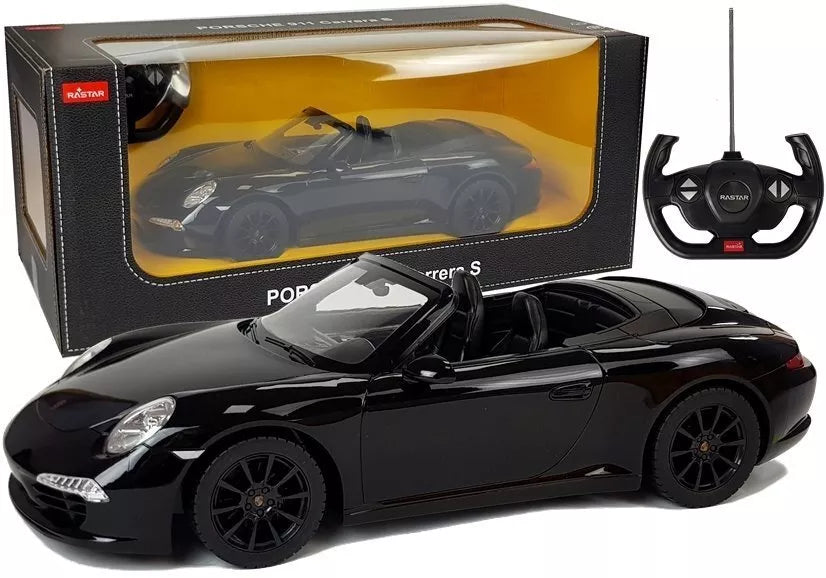 Porsche 911 Carrera S RASTAR 1:12 – juodas nuotolinio valdymo automobilis