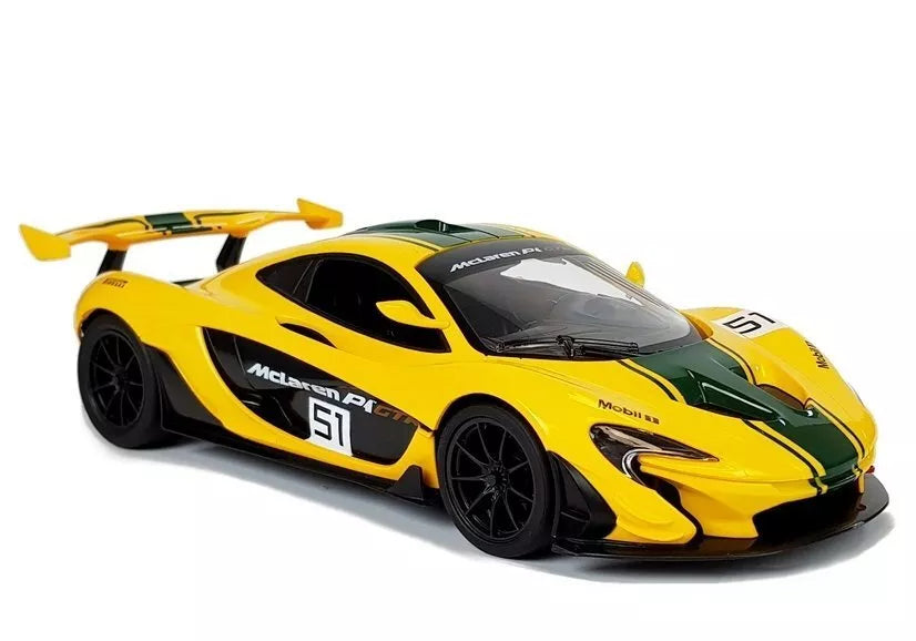 McLaren P1 GTR RASTAR 1:14 – geltonas nuotolinio valdymo automobilis (2.4G)