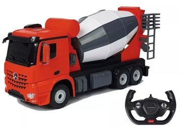 RC betono maišyklė Mercedes‑Benz Arocs Rastar 1:14 – raudona