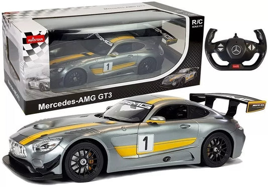 RC automobilis Mercedes AMG GT3 Rastar 1:14 – pilkas