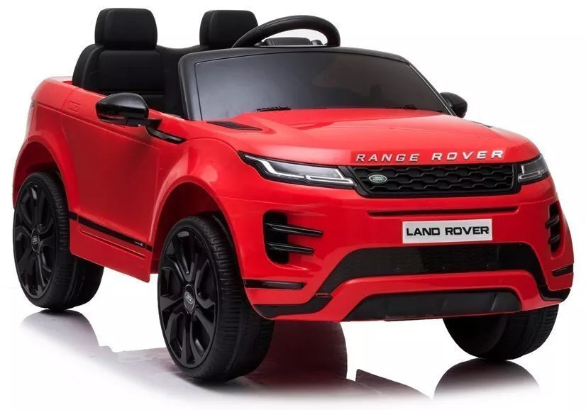 Range Rover Evoque – elektrinis vaikiškas automobilis, raudonos spalvos
