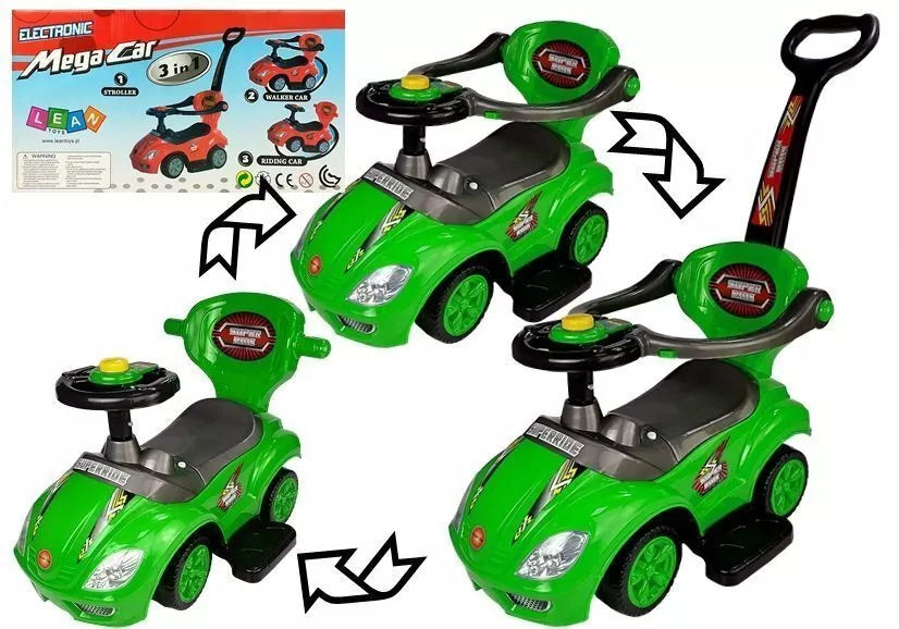 Paspiriamoji Mašinėlė Mega Car 3in1 – žalia