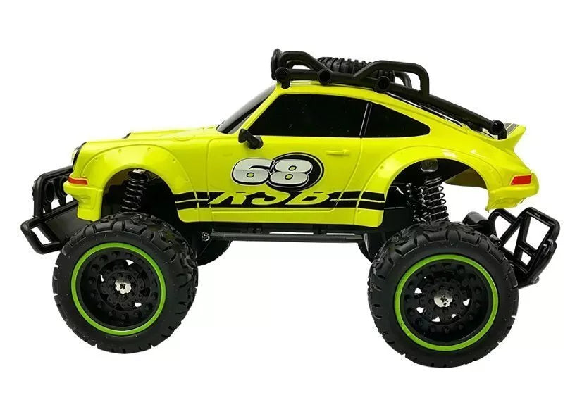 Nuotoliniu būdu valdomas bekelės automobilis Off-road R/C Beetle – žalias, 2.4G