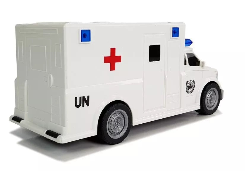 Interaktyvi greitosios pagalbos mašina Ambulance 1:20 su trinties pavara ir garsais