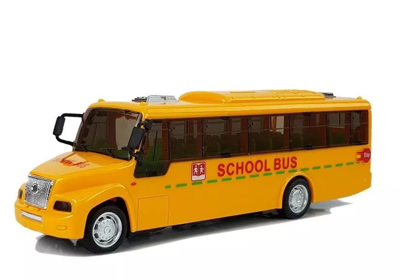 Pavasarinės pavaros mokyklinis autobusas su šviesomis, garsais ir atsidarančiomis durimis